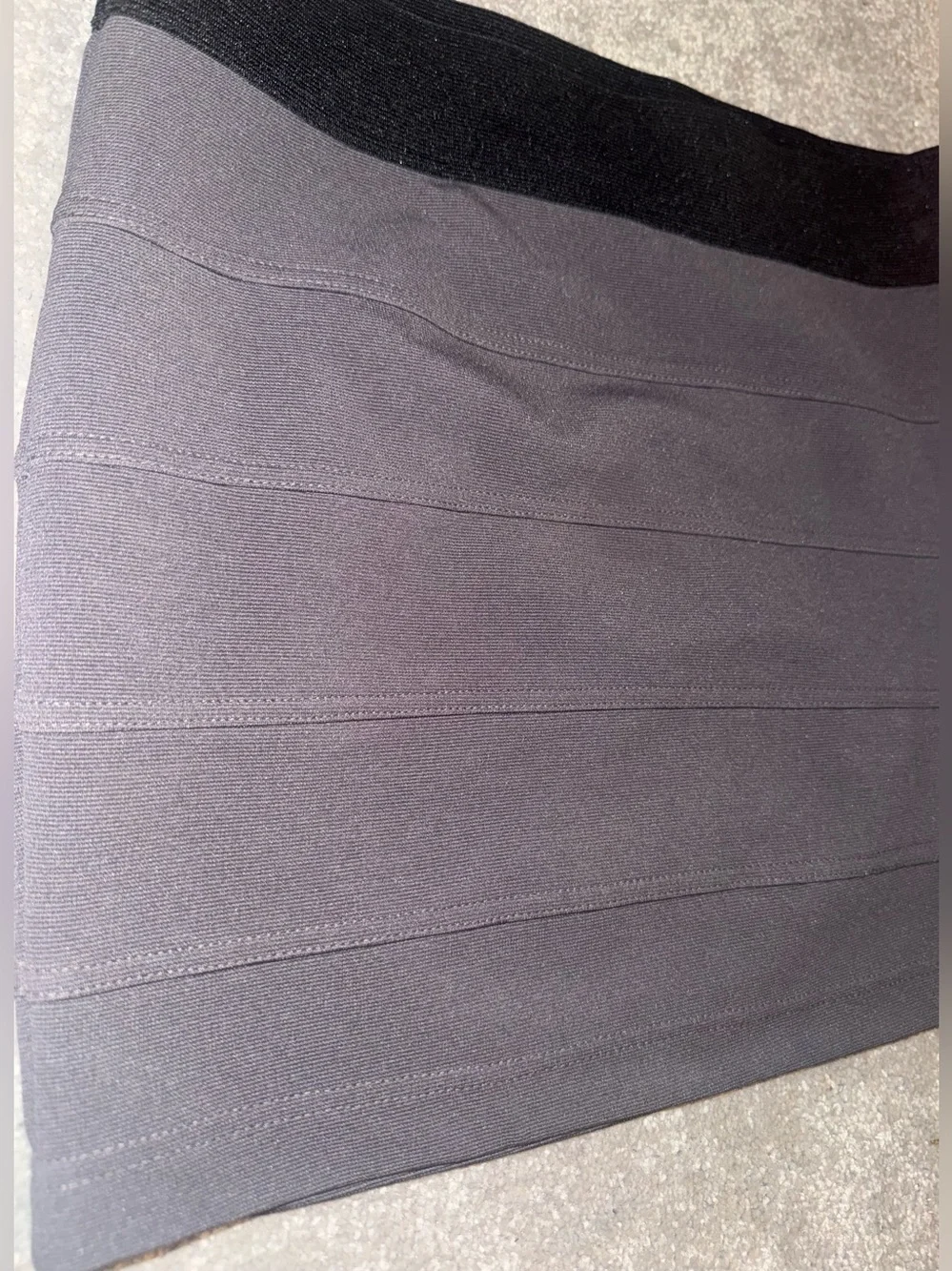 Black Stretch Band Mini Skirt
